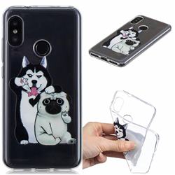 Selfie Dog Clear Varnish Soft Phone Back Cover for Xiaomi Mi A2 Lite (Redmi 6 Pro)