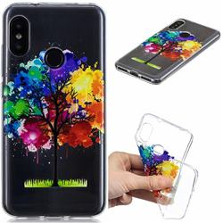 Oil Painting Tree Clear Varnish Soft Phone Back Cover for Xiaomi Mi A2 Lite (Redmi 6 Pro)