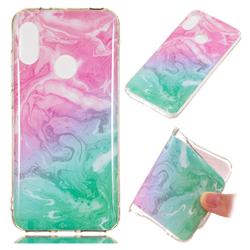 Pink Green Soft TPU Marble Pattern Case for Xiaomi Mi A2 Lite (Redmi 6 Pro)