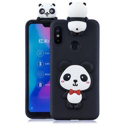Red Bow Panda Soft 3D Climbing Doll Soft Case for Xiaomi Mi A2 Lite (Redmi 6 Pro)