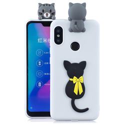 Little Black Cat Soft 3D Climbing Doll Soft Case for Xiaomi Mi A2 Lite (Redmi 6 Pro)