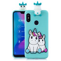 Couple Unicorn Soft 3D Climbing Doll Soft Case for Xiaomi Mi A2 Lite (Redmi 6 Pro)