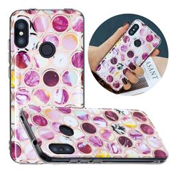 Round Puzzle Painted Marble Electroplating Protective Case for Xiaomi Mi A2 Lite (Redmi 6 Pro)