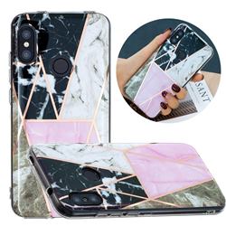 Pink and Black Painted Marble Electroplating Protective Case for Xiaomi Mi A2 Lite (Redmi 6 Pro)