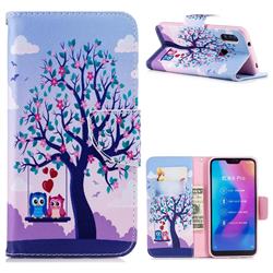 Tree and Owls Leather Wallet Case for Xiaomi Mi A2 Lite (Redmi 6 Pro)