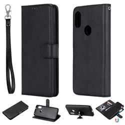 Retro Greek Detachable Magnetic PU Leather Wallet Phone Case for Xiaomi Mi A2 Lite (Redmi 6 Pro) - Black