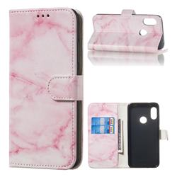 Pink Marble PU Leather Wallet Case for Xiaomi Mi A2 Lite (Redmi 6 Pro)