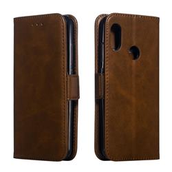 Retro Classic Calf Pattern Leather Wallet Phone Case for Xiaomi Mi A2 Lite (Redmi 6 Pro) - Brown