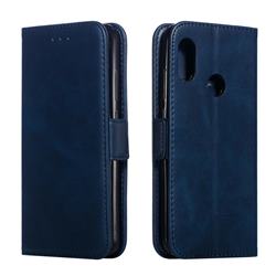 Retro Classic Calf Pattern Leather Wallet Phone Case for Xiaomi Mi A2 Lite (Redmi 6 Pro) - Blue