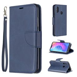 Classic Sheepskin PU Leather Phone Wallet Case for Xiaomi Mi A2 Lite (Redmi 6 Pro) - Blue