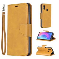 Classic Sheepskin PU Leather Phone Wallet Case for Xiaomi Mi A2 Lite (Redmi 6 Pro) - Yellow