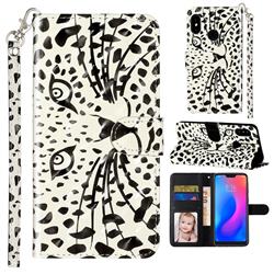 Leopard Panther 3D Leather Phone Holster Wallet Case for Xiaomi Mi A2 Lite (Redmi 6 Pro)