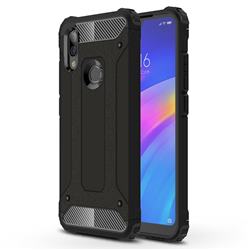 King Kong Armor Premium Shockproof Dual Layer Rugged Hard Cover for Mi Xiaomi Redmi 7 - Black Gold