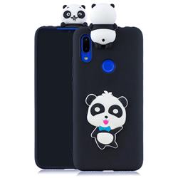 Blue Bow Panda Soft 3D Climbing Doll Soft Case for Mi Xiaomi Redmi 7