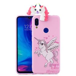 Wings Unicorn Soft 3D Climbing Doll Soft Case for Mi Xiaomi Redmi 7