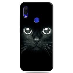 Bearded Feline 3D Embossed Relief Black TPU Cell Phone Back Cover for Mi Xiaomi Redmi 7