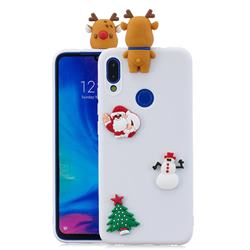 White Elk Christmas Xmax Soft 3D Silicone Case for Mi Xiaomi Redmi 7