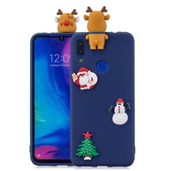 Navy Elk Christmas Xmax Soft 3D Silicone Case for Mi Xiaomi Redmi 7