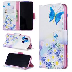 Butterflies Flowers Leather Wallet Case for Mi Xiaomi Redmi 7