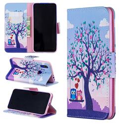 Tree and Owls Leather Wallet Case for Mi Xiaomi Redmi 7