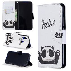 Hello Panda Leather Wallet Case for Mi Xiaomi Redmi 7