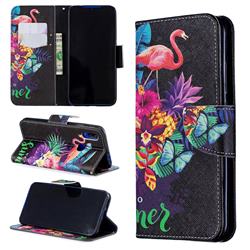 Flowers Flamingos Leather Wallet Case for Mi Xiaomi Redmi 7