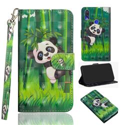 Climbing Bamboo Panda 3D Painted Leather Wallet Case for Mi Xiaomi Redmi 7