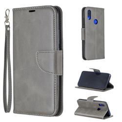 Classic Sheepskin PU Leather Phone Wallet Case for Mi Xiaomi Redmi 7 - Gray