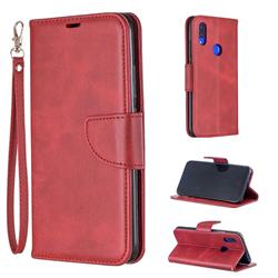 Classic Sheepskin PU Leather Phone Wallet Case for Mi Xiaomi Redmi 7 - Red