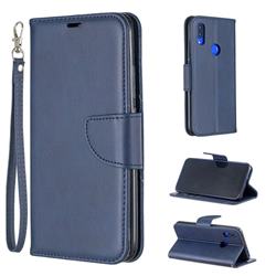 Classic Sheepskin PU Leather Phone Wallet Case for Mi Xiaomi Redmi 7 - Blue