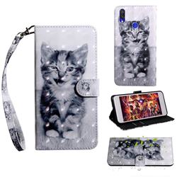 Smiley Cat 3D Painted Leather Wallet Case for Mi Xiaomi Redmi 7