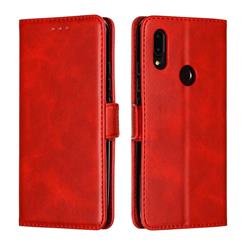 Retro Classic Calf Pattern Leather Wallet Phone Case for Mi Xiaomi Redmi 7 - Red
