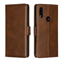 Retro Classic Calf Pattern Leather Wallet Phone Case for Mi Xiaomi Redmi 7 - Brown