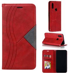 Retro S Streak Magnetic Leather Wallet Phone Case for Mi Xiaomi Redmi 7 - Red