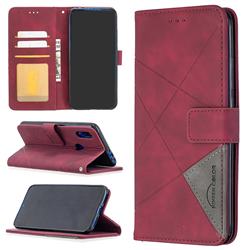 Binfen Color BF05 Prismatic Slim Wallet Flip Cover for Mi Xiaomi Redmi 7 - Red