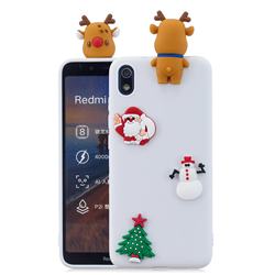 White Elk Christmas Xmax Soft 3D Silicone Case for Mi Xiaomi Redmi 7A