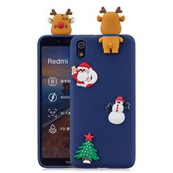 Navy Elk Christmas Xmax Soft 3D Silicone Case for Mi Xiaomi Redmi 7A