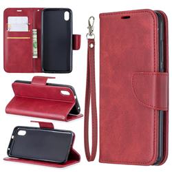 Classic Sheepskin PU Leather Phone Wallet Case for Mi Xiaomi Redmi 7A - Red