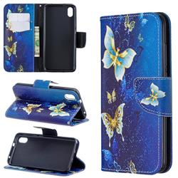 Golden Butterflies Leather Wallet Case for Mi Xiaomi Redmi 7A