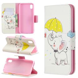 Umbrella Elephant Leather Wallet Case for Mi Xiaomi Redmi 7A