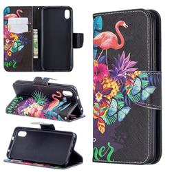 Flowers Flamingos Leather Wallet Case for Mi Xiaomi Redmi 7A