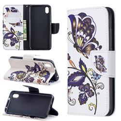 Butterflies and Flowers Leather Wallet Case for Mi Xiaomi Redmi 7A
