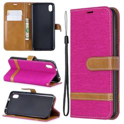 Jeans Cowboy Denim Leather Wallet Case for Mi Xiaomi Redmi 7A - Rose