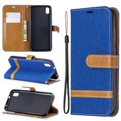 Jeans Cowboy Denim Leather Wallet Case for Mi Xiaomi Redmi 7A - Sapphire