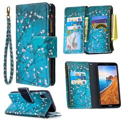 Blue Plum Binfen Color BF03 Retro Zipper Leather Wallet Phone Case for Mi Xiaomi Redmi 7A