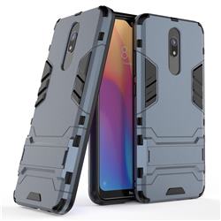 Armor Premium Tactical Grip Kickstand Shockproof Dual Layer Rugged Hard Cover for Mi Xiaomi Redmi 8 - Navy