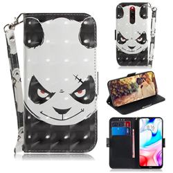 Angry Bear 3D Painted Leather Wallet Phone Case for Mi Xiaomi Redmi 8