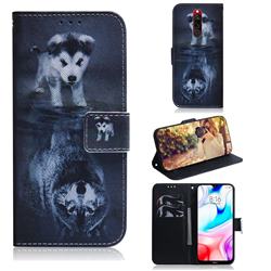 Wolf and Dog PU Leather Wallet Case for Mi Xiaomi Redmi 8