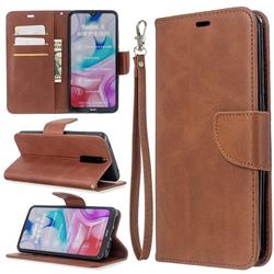 Classic Sheepskin PU Leather Phone Wallet Case for Mi Xiaomi Redmi 8 - Brown