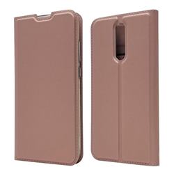 Ultra Slim Card Magnetic Automatic Suction Leather Wallet Case for Mi Xiaomi Redmi 8 - Rose Gold